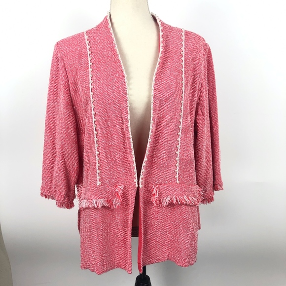 Ming Wang Jackets & Blazers - SOLD Ming Wang Pearl Trimmed  Jacket Size 1X